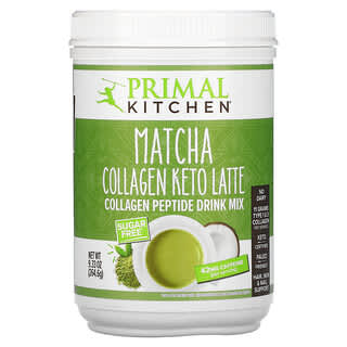 Primal Kitchen, Collagen Keto Latte, кетогенный кофе латте с коллагеном, матча, 264,6 г (9,33 унции)