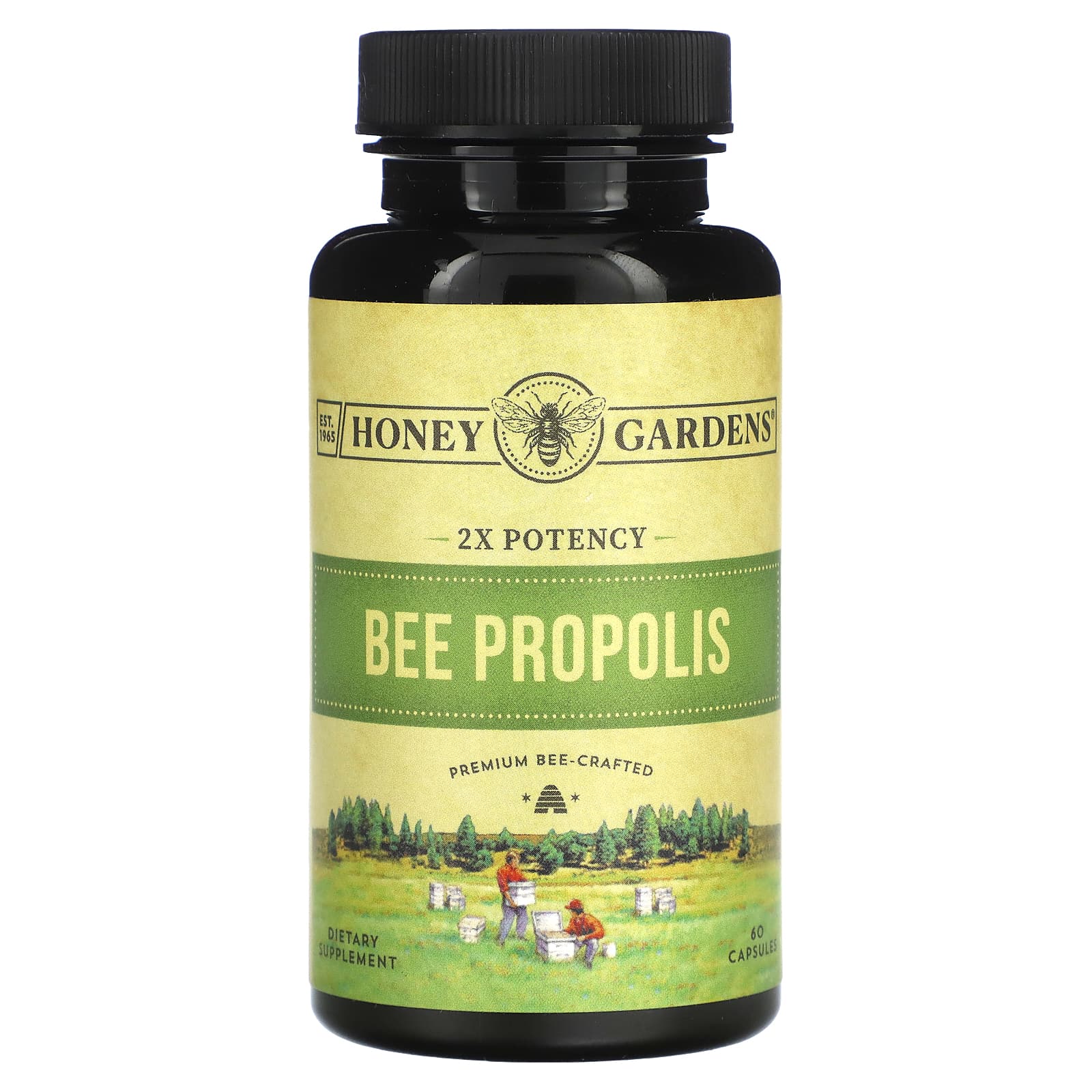 Honey Gardens, Bee Propolis, 2x Potency, 60 Capsules