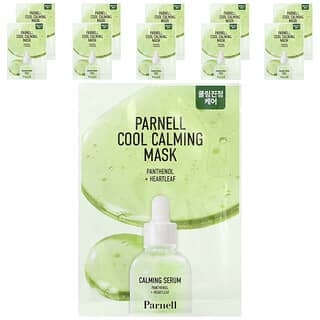 Parnell, 泛醇鱼腥草冰爽舒缓美容面膜，10 片，每片 0.7 盎司（20 克）