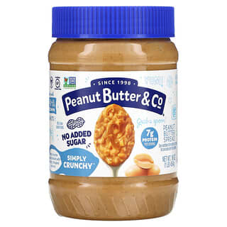 Peanut Butter & Co., Simply Smooth، زبدة فول سوداني قابلة للفرد، بدون سكر مضاف، 16 أونصة (454 جم)