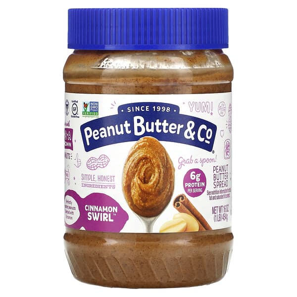 Peanut Butter &amp; Co., 花生塗醬，肉桂卷，1 lb（454 克）