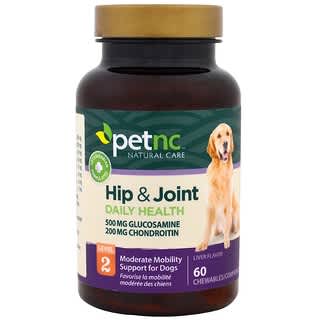 petnc NATURAL CARE, Hip & Joint, Level 2, Liver Flavor, 60 Chewables