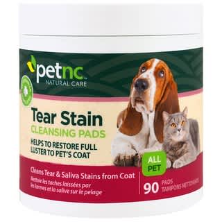 petnc NATURAL CARE, Almohadillas de limpieza de maanchas de lágrimas, 90 almohadillas