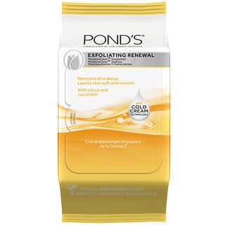 Pond's, Exfoliante renovador, Toalhetes removedoras de maquiagem Moisture Clean, 28 toalhetes
