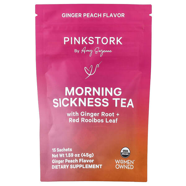 Morning Sickness Tea, Ginger Peach, 15 Sachets, 1.59 oz (45 g)