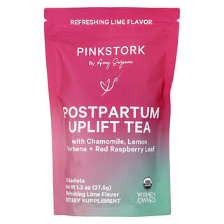 Pink Stork, Té para favorecer el posparto, Lima refrescante, 15 sobres, 37,5 g (1,3 oz)