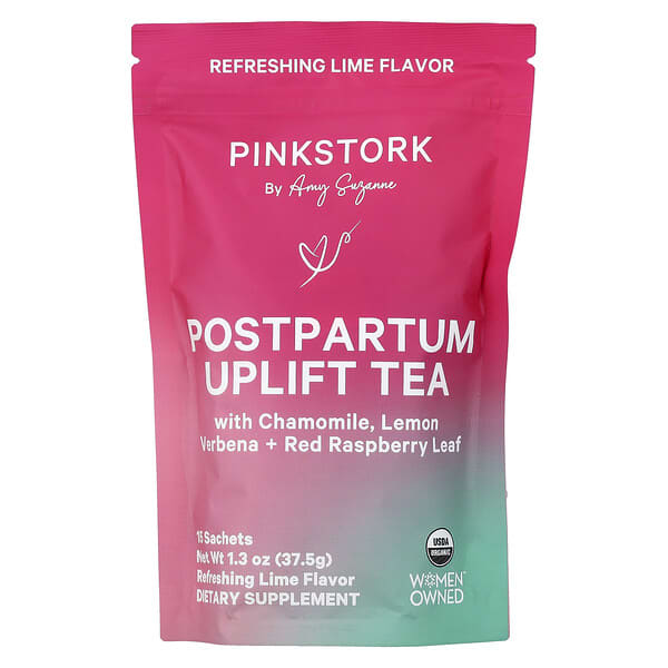 Postpartum Uplift Tea, Refreshing Lime, 15 Sachets, 1.3 oz (37.5 g)