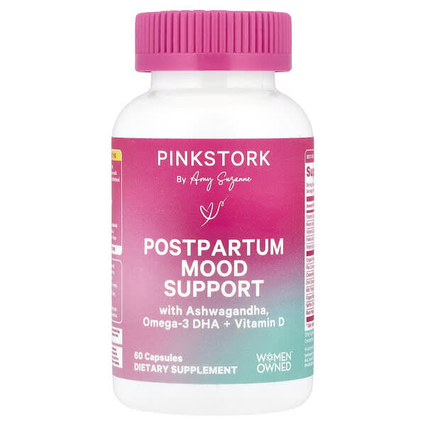 Pink Stork, Refuerzo para el estado de ánimo posparto, 60 cápsulas