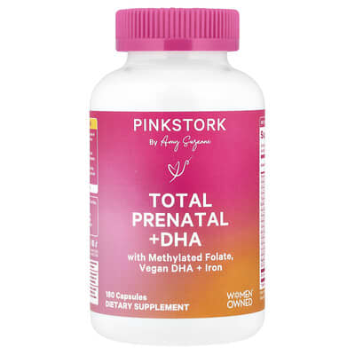 Pink Stork, Complete Prenatal + DHA Formula, 180 Capsules