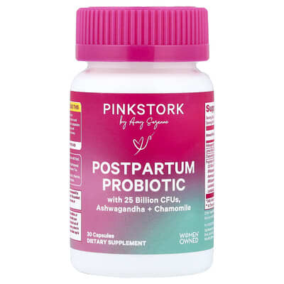 Pink Stork, Postpartum Probiotic, 30 Capsules