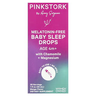 Pink Stork, Gotas para dormir para bebés, De 4 meses en adelante, Mango, 30 ml (1 oz. líq.)