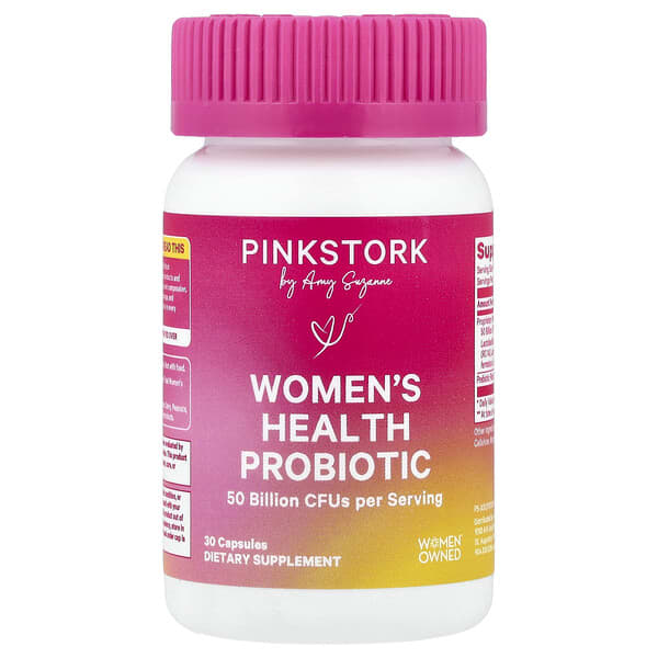 Pink Stork, 여성 건강 프로바이오틱, 캡슐 30정
