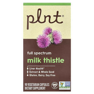 Plnt, Milk Thistle, Full Spectrum, 90 Vegetarian Capsules