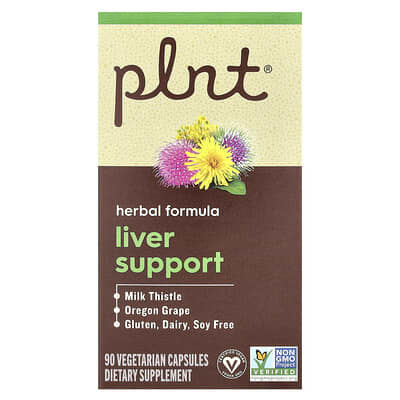 Plnt, Liver Support, 90 Vegetarian Capsules