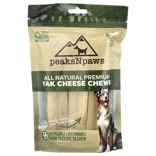 peaksNpaws, All Natural Premium Yak Cheese Chews, X-Large , 3 Chews, 15 oz