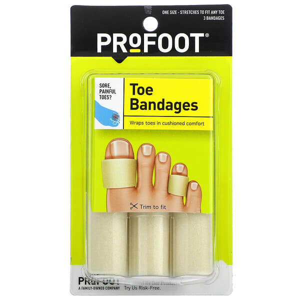 Profoot, つま先バンデージ、ワンサイズ、3本