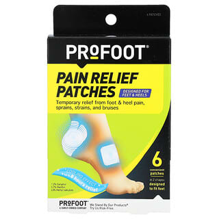 Profoot‏, מדבקות להקלה על כאב, מיועדות לכפות הרגליים והעקבים, 6 מדבקות