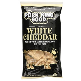 Pork King Good, نكهة الشيدر ، جبن الشيدر الأبيض ، 1.75 أونصة (49.5 جم)