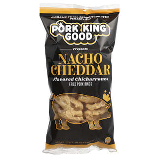 Pork King Good, Чичаррон со вкусом, начо чеддер, 1,75 унции (49,5 г)