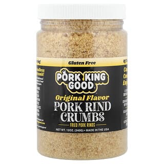 Pork King Good, Крошки из свиной шкурки, оригинальные, 340 г (12 унций)