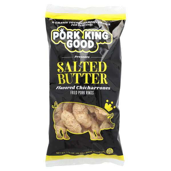 Pork King Good, Ochutené chicharrones, solené maslo, 49,5 g