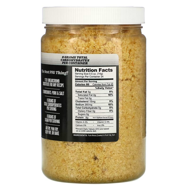 Pork King Good Pork Rind Crumbs, 12 oz / Unseasoned