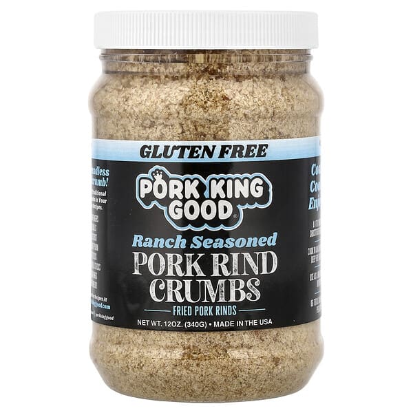 Pork King Good, 돼지껍데기 크럼블, 시즈닝 랜치, 340g(12oz)
