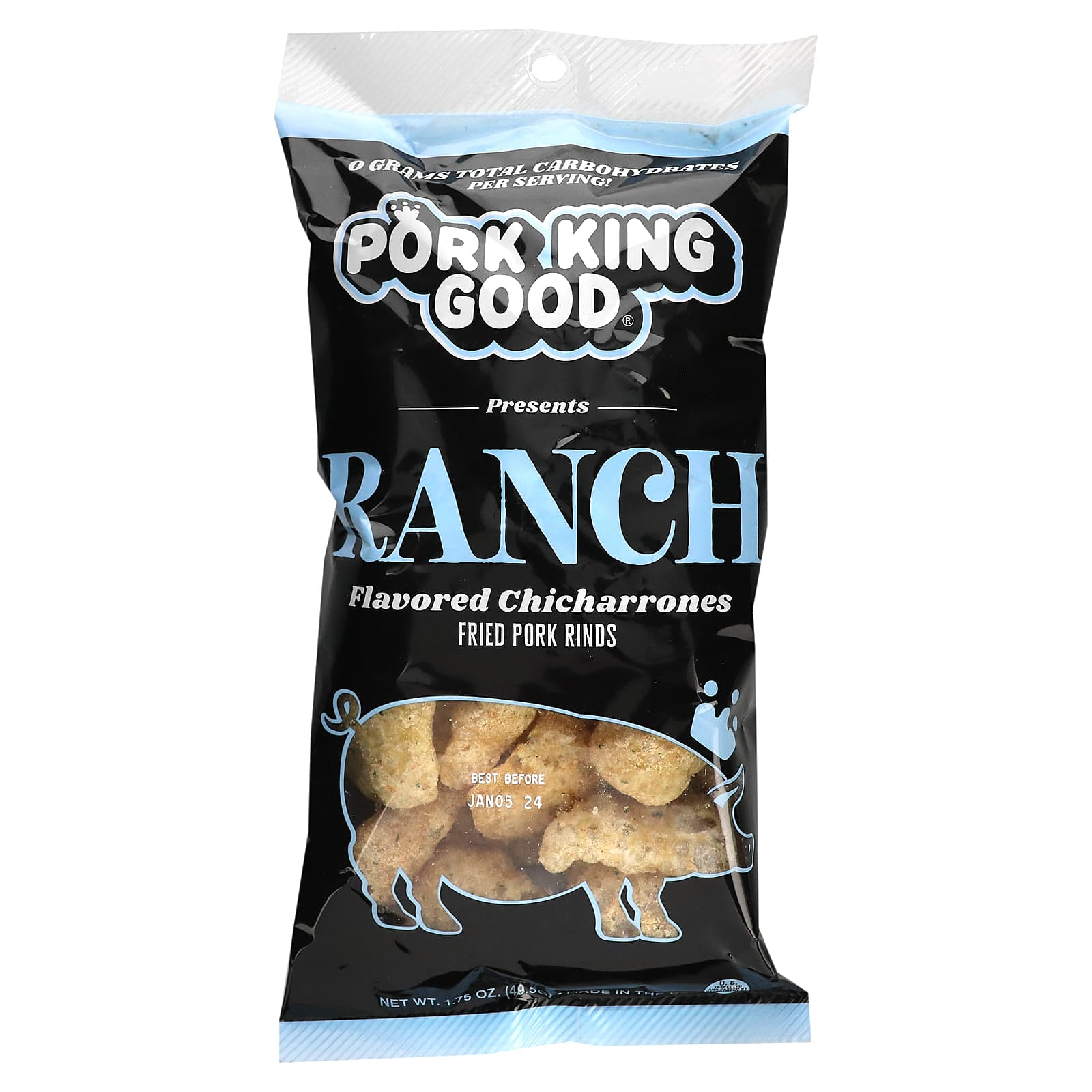 Pork King Good Stupid Hot Pork Rinds - (4 Pack) Low Carb