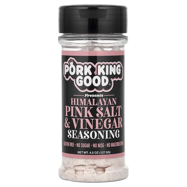 Pork King Good, 히말라야 핑크 소금 & 식초 시즈닝, 127.5g(4.5oz)