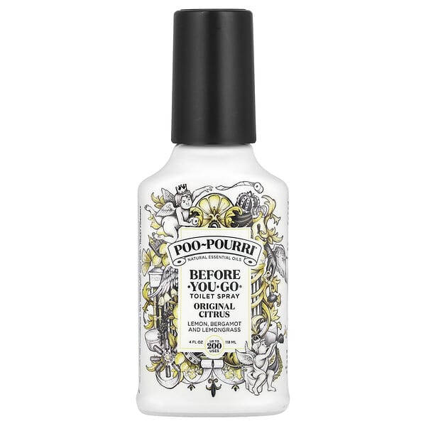 Poo-Pourri、Before-You-Go® トイレ用スプレー、オリジナル シトラス、4 液量オンス (118 ml)