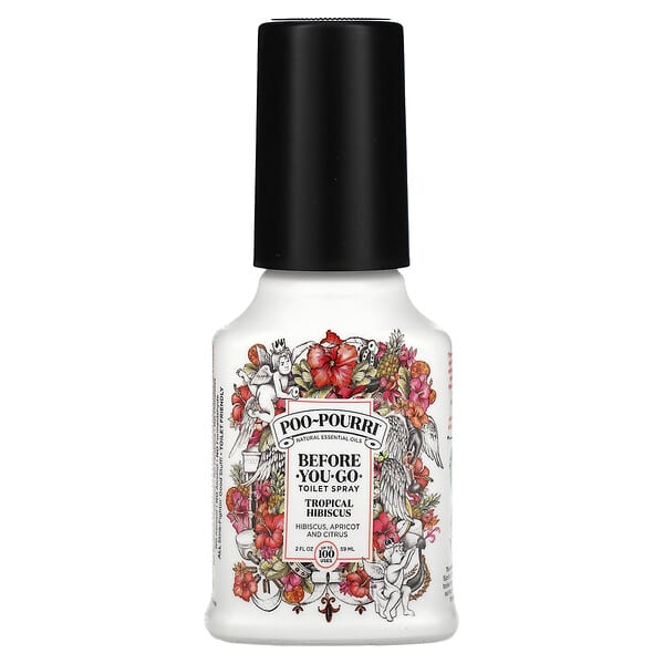 Poo-Pourri、Before-You-Go® トイレ用スプレー、トロピカル ハイビスカス、2 液量オンス (59 ml)