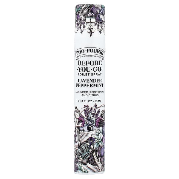 Poo-Pourri, Before-You-Go® 화장실 스프레이, 라벤더, 페퍼민트 및 시트러스 향, 10ml(0.34fl oz)