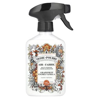 Poo-Pourri, Home-Pourri, Ar + Tecido, Eliminador de Odores Multifuncionais, Toranja, Lichia e Baunilha, 325 ml (11 fl oz)