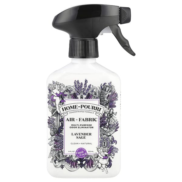 Poo-Pourri、Home-Pourri™ Air + Fabric、多目的消臭剤、ラベンダーセージ、11 液量オンス (325 ml)