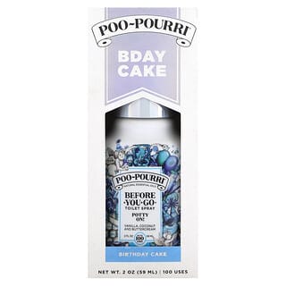 Poo-Pourri, Before-You-Go Toilet Spray, Birthday Cake, Vanilla, Coconut and Buttercream, 2 fl oz (59 ml)