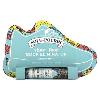 Poo-Pourri, Sole-Pourri, Eliminador de olores de zapatos y pies, Menta cítrica, 10 ml (0,34 oz. Líq.)