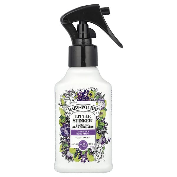 Poo-Pourri, Baby-Pourri™, Little Stinker™, 기저귀 휴지통 탈취제, 라벤더 베르가모트, 100ml