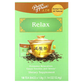 Prince of Peace, Herbal Tea, Relax, 18 чайных пакетиков, 32,4 г (1,14 унции)
