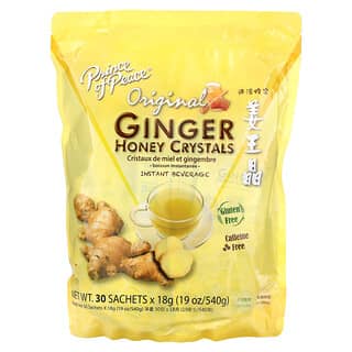 Prince of Peace, Ginger Honey Crystals, Original, Caffeine Free, 30 Sachets, 18 g Each
