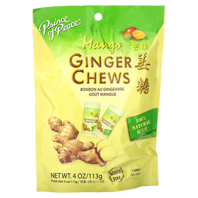 Prince of Peace, Ginger Candy, Mango Flavor, 4 oz (113 g)