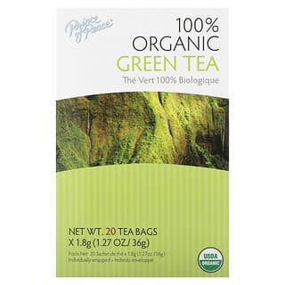 برينس أوف بيس‏, شاي أخضر عضوي 100٪ ، 20 كيس شاي ، 1.27 أونصة (36 جم)