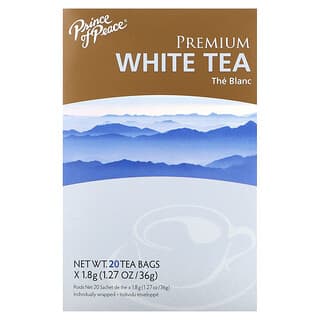 Prince of Peace, белый чай премиального качества, 20 чайных пакетиков, 36 г (1,27 унции)