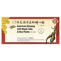 Prince of Peace, American Ginseng with Royal Jelly & Bee Pollen, 10 Bottles, 0.34 oz (10 cc) Each