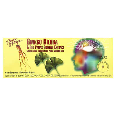 Prince of Peace, Ginkgo & Red Ginseng Extract, 30 Bottles, 0.34 fl oz each