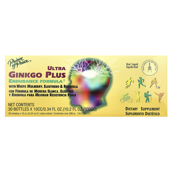 Ultra Ginkgo Plus, Endurance Formula, 30 Bottles, 0.34 fl oz (10 cc) Each