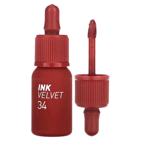 Peripera‏, Ink Velvet Lip Tint, אדום מעושן 34, 4 גרם (0.14 אונקיות)