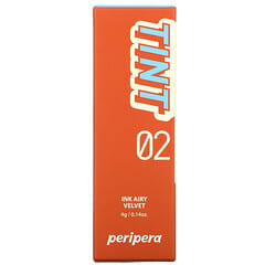 Peripera, Tinta Airy Velvet Lip Tint, 02 Selfie Laranja Marrom, 4 g (0,14 oz)
