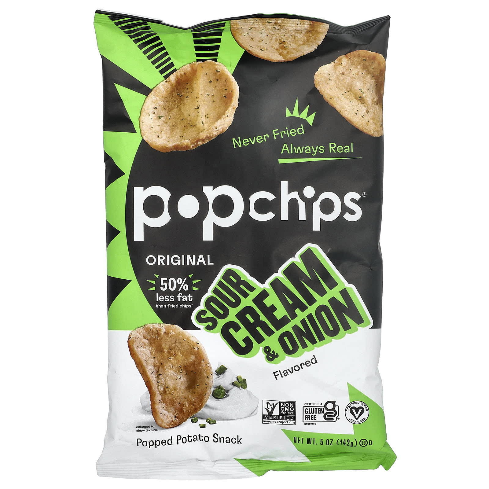 ポテトチップス、サワークリーム＆オニオン、5 oz (142 g)