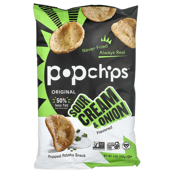 Popchips, 薯片，優酪乳油&洋蔥，5盎司（142克）