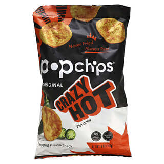 Popchips, Popped Potato Chips, Original, Crazy Hot, 5 oz (142 g)